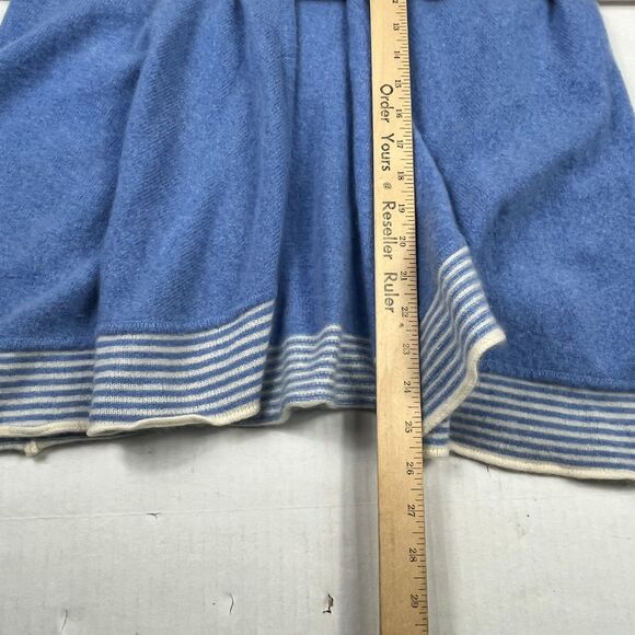 Claudia Nichole Cashmere Open Cardigan Striped Hem Luxe Soft Cozy Knit Sweater S - Picture 9 of 12